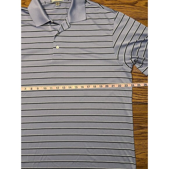 Peter Millar Summer Comfort Polo Shirt Large XL Golf Mens Plaid Stripes LOT2 - Picture 14 of 15